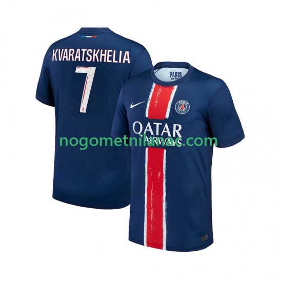 Dres Paris Saint-Germain Khvicha Kvaratskhelia 7 Domaći 2024-2025 Kratkih Rukava - Muški