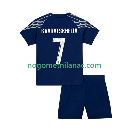 Dres Paris Saint-Germain Khvicha Kvaratskhelia 7 Četvrti 2024-2025 Kratkih Rukava - Dječji