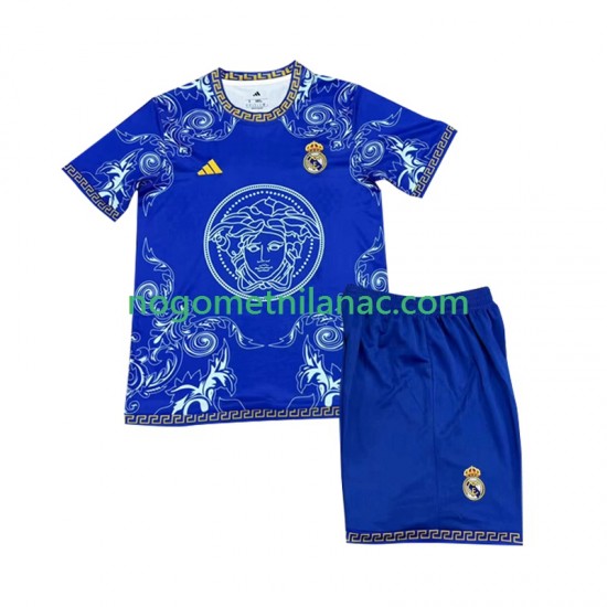 Dres Real Madrid Versace Blue Edition Domaći 2024-2025 Kratkih Rukava - Dječji
