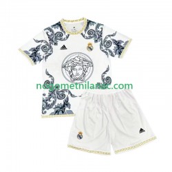 Dres Real Madrid Versace White Edition Domaći 2024-2025 Kratkih Rukava - Dječji