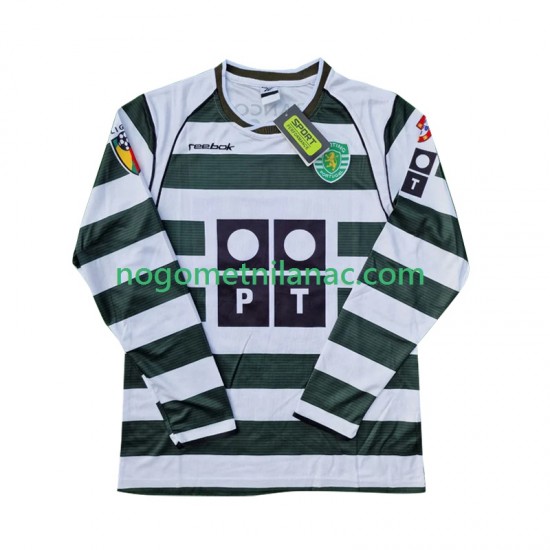Dres Sporting CP 2001 2003 Retro Domaći Dugim Rukavima - Muški