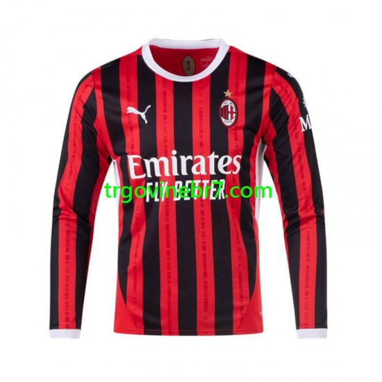 Dres AC Milan Domaći 2024-2025 Dugim Rukavima - Muški