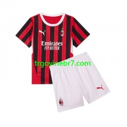 Dres AC Milan Domaći 2024-2025 Kratkih Rukava - Dječji Dres AC Milan Domaći 2024-2025 Kratkih Rukava - Dječji