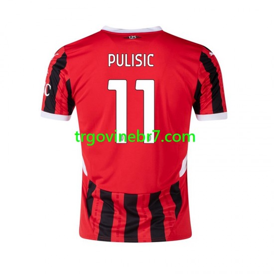 Dres AC Milan Pulisic 11 Domaći 2024-2025 Kratkih Rukava - Muški