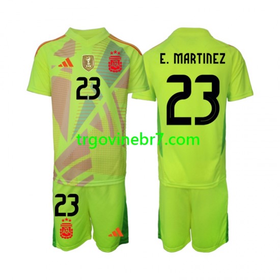 Golmanski Dres - Dres Argentina Emiliano Martinez 23 Gostujući 2024 Kratkih Rukava - Dječji