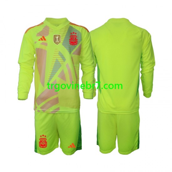 Golmanski Dres - Dres Argentina Gostujući 2024 Dugim Rukavima - Dječji
