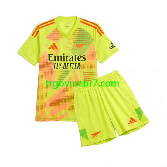Golmanski Dres - Dres Arsenal Domaći 2024-2025 Kratkih Rukava - Dječji