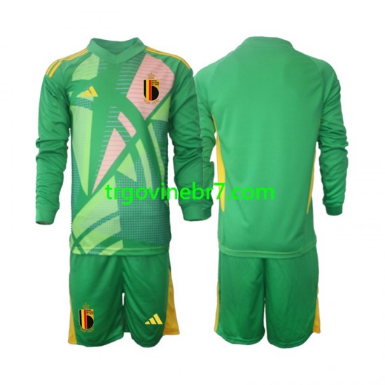Golmanski Dres - Dres Belgija Treći Euro 2024 Dugim Rukavima - Dječji