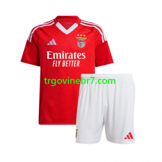 Dres Benfica Domaći 2024-2025 Kratkih Rukava - Dječji