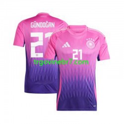 Dres Njemačka Ilkay Gundogan 21 Gostujući Euro 2024 Kratkih Rukava - Muški Dres Njemačka Ilkay Gundogan 21 Gostujući Euro 2024 Kratkih Rukava - Muški