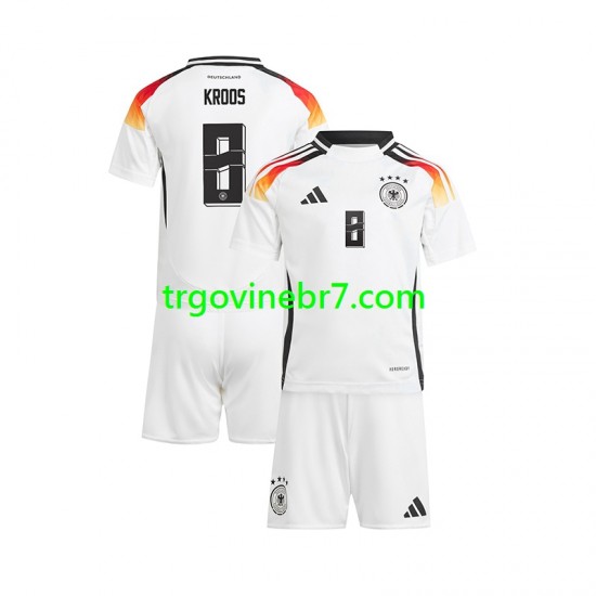 Dres Njemačka Toni Kroos 8 Domaći Euro 2024 Kratkih Rukava - Dječji