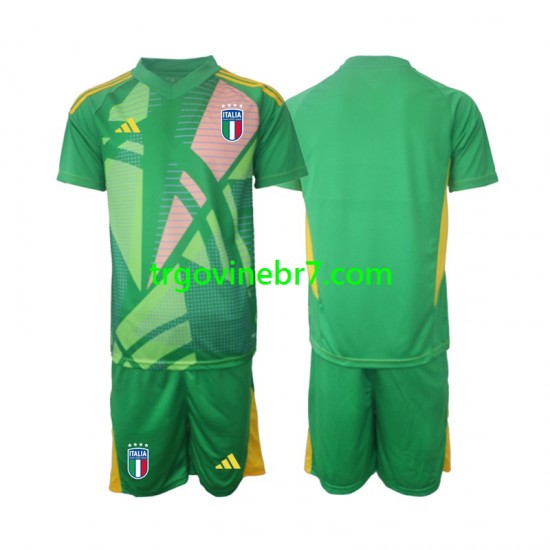 Golmanski Dres - Dres Italija Gostujući Euro 2024 Kratkih Rukava - Dječji