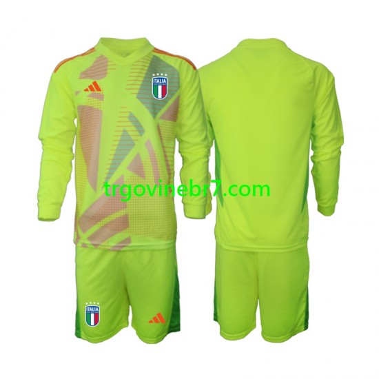 Golmanski Dres - Dres Italija Domaći Euro 2024 Dugim Rukavima - Dječji