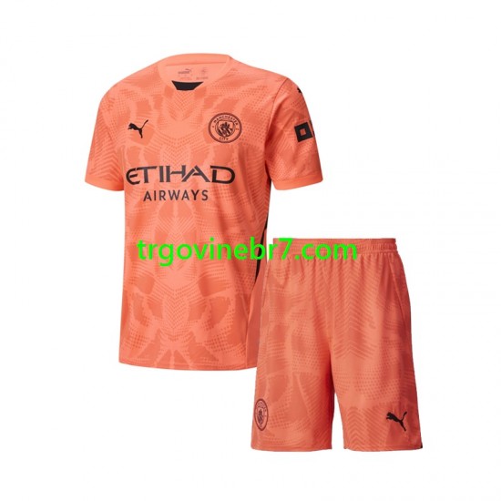 Golmanski Dres - Dres Manchester City Gostujući 2024-2025 Kratkih Rukava - Dječji