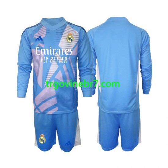 Golmanski Dres - Dres Real Madrid Domaći 2024-2025 Dugim Rukavima - Dječji