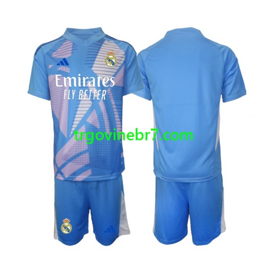 Golmanski Dres - Dres Real Madrid Domaći 2024-2025 Kratkih Rukava - Dječji