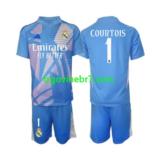Golmanski Dres - Dres Real Madrid Thibaut Courtois 1 Domaći 2024-2025 Kratkih Rukava - Dječji