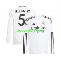 Dres Real Madrid Jude Bellingham 5 Domaći 2024-2025 Dugim Rukavima - Muški