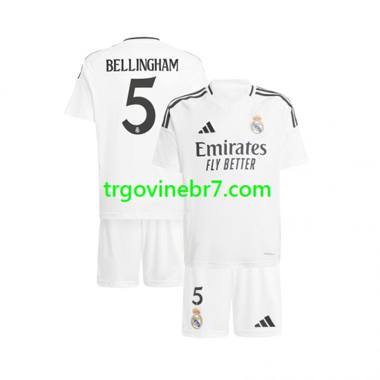 Dres Real Madrid Jude Bellingham 5 Domaći 2024-2025 Kratkih Rukava - Dječji