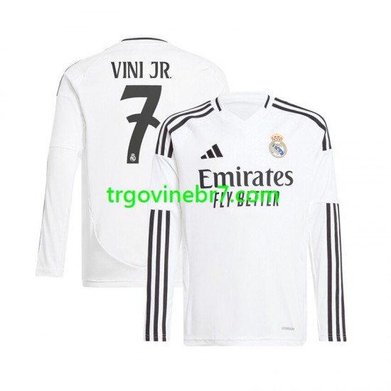 Dres Real Madrid Vinicius Junior 7 Domaći 2024-2025 Dugim Rukavima - Muški