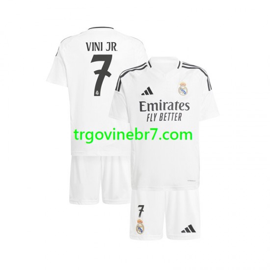 Dres Real Madrid Vinicius Junior 7 Domaći 2024-2025 Kratkih Rukava - Dječji