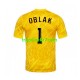 Golmanski Dres - Dres Slovenija Jan Oblak 1 Domaći Euro 2024 Kratkih Rukava - Muški