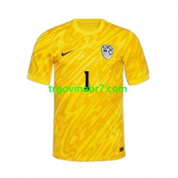 Golmanski Dres - Dres Slovenija Jan Oblak 1 Domaći Euro 2024 Kratkih Rukava - Muški