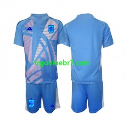 Golmanski Dres - Dres Španjolska Domaći Euro 2024 Kratkih Rukava - Dječji Golmanski Dres - Dres Španjolska Domaći Euro 2024 Kratkih Rukava - Dječji