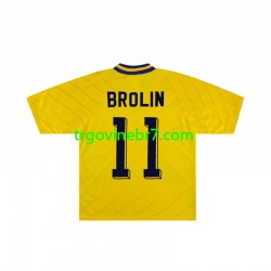 Dres Švedska Brolin 11 Retro Domaći 1994 Kratkih Rukava - Muški Dres Švedska Brolin 11 Retro Domaći 1994 Kratkih Rukava - Muški