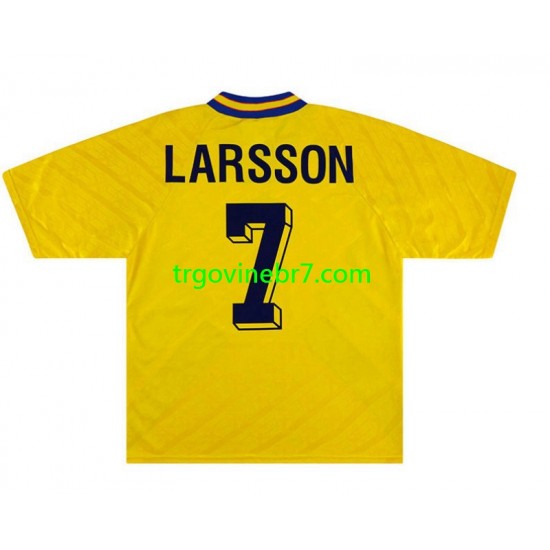 Dres Švedska Henrik Larsson 7 Retro Domaći 1994 Kratkih Rukava - Muški