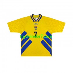 Dres Švedska Henrik Larsson 7 Retro Domaći 1994 Kratkih Rukava - Muški