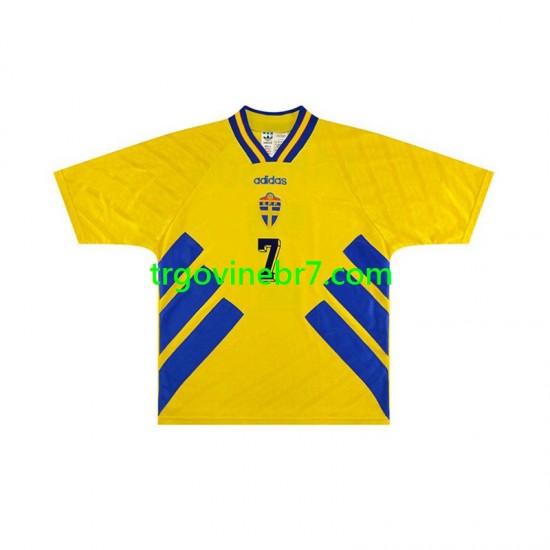 Dres Švedska Henrik Larsson 7 Retro Domaći 1994 Kratkih Rukava - Muški