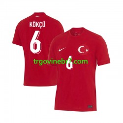 Dres Turska Orkun Kokcu 6 Gostujući Euro 2024 Kratkih Rukava - Muški Dres Turska Orkun Kokcu 6 Gostujući Euro 2024 Kratkih Rukava - Muški