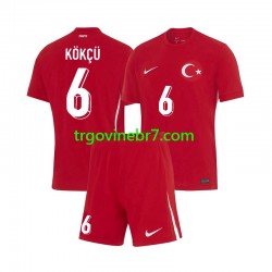 Dres Turska Orkun Kokcu 6 Gostujući Euro 2024 Kratkih Rukava - Dječji Dres Turska Orkun Kokcu 6 Gostujući Euro 2024 Kratkih Rukava - Dječji