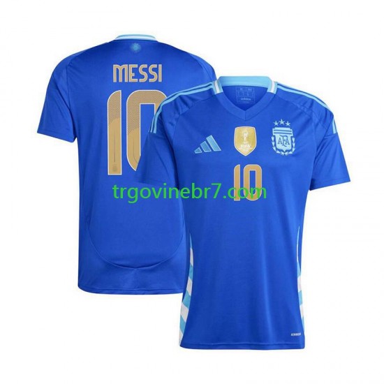 Copa America Dres Argentina Lionel Messi 10 Gostujući 2024 Kratkih Rukava - Muški