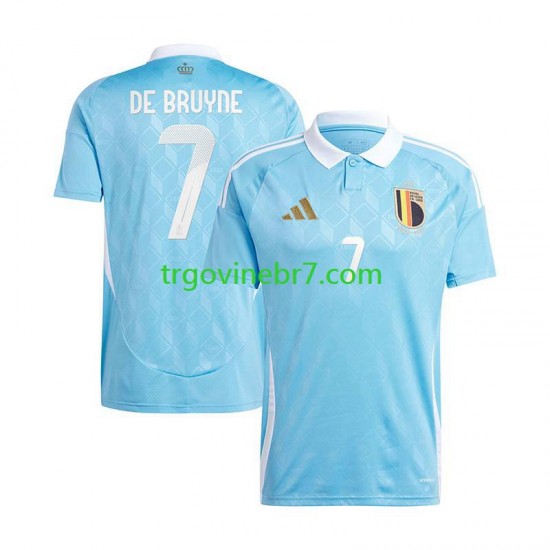Dres Belgija De Bruyne 7 Gostujući Euro 2024 Kratkih Rukava - Muški