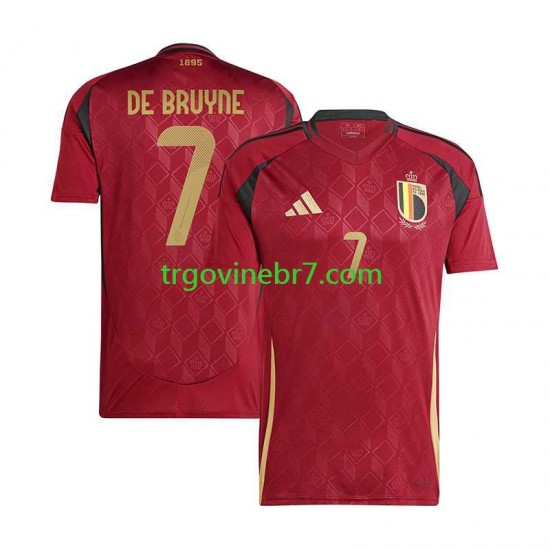 Dres Belgija De Bruyne 7 Domaći Euro 2024 Kratkih Rukava - Muški