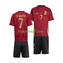 Dres Belgija De Bruyne 7 Domaći Euro 2024 Kratkih Rukava - Dječji