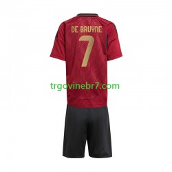 Dres Belgija De Bruyne 7 Domaći Euro 2024 Kratkih Rukava - Dječji