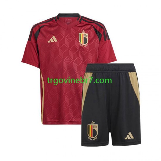 Dres Belgija Domaći Euro 2024 Kratkih Rukava - Dječji