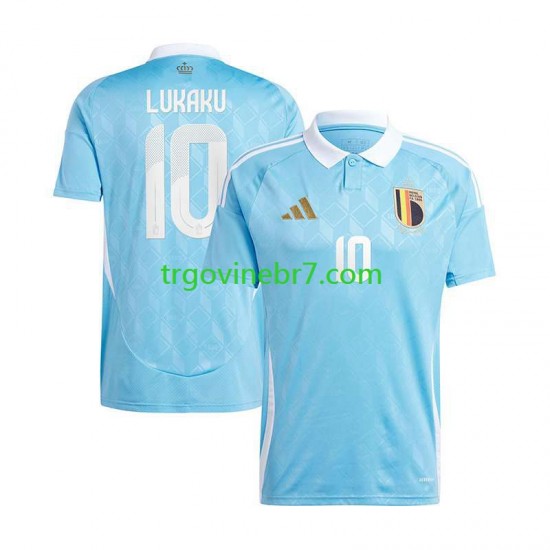 Dres Belgija Romelu Lukaku 10 Gostujući Euro 2024 Kratkih Rukava - Muški