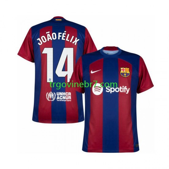 Dres FC Barcelona Joao Felix 14 Domaći 2023-2024 Kratkih Rukava - Muški