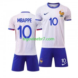 Dres Francuska Mbappé 10 Gostujući Euro 2024 Kratkih Rukava - Dječji Dres Francuska Mbappé 10 Gostujući Euro 2024 Kratkih Rukava - Dječji