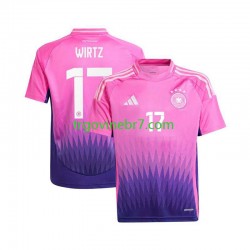 Dres Njemačka Florian Wirtz 17 Gostujući Euro 2024 Kratkih Rukava - Muški