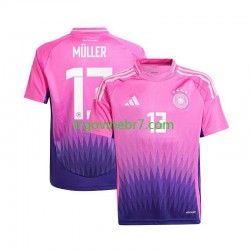 Dres Njemačka Thomas Muller 13 Gostujući Euro 2024 Kratkih Rukava - Muški