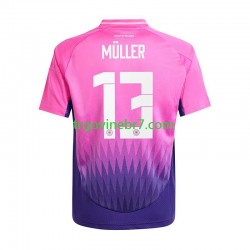 Dres Njemačka Thomas Muller 13 Gostujući Euro 2024 Kratkih Rukava - Muški