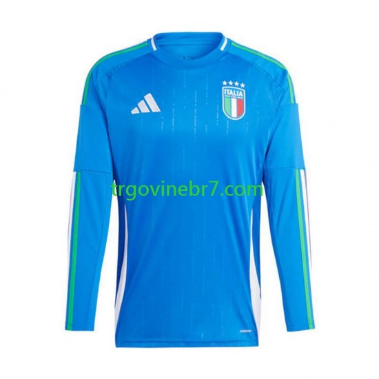 Dres Italija Domaći Euro 2024 Dugim Rukavima - Muški