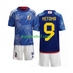 Dres Japan Mitoma 9 Domaći World Cup 2022 Kratkih Rukava - Dječji Dres Japan Mitoma 9 Domaći World Cup 2022 Kratkih Rukava - Dječji