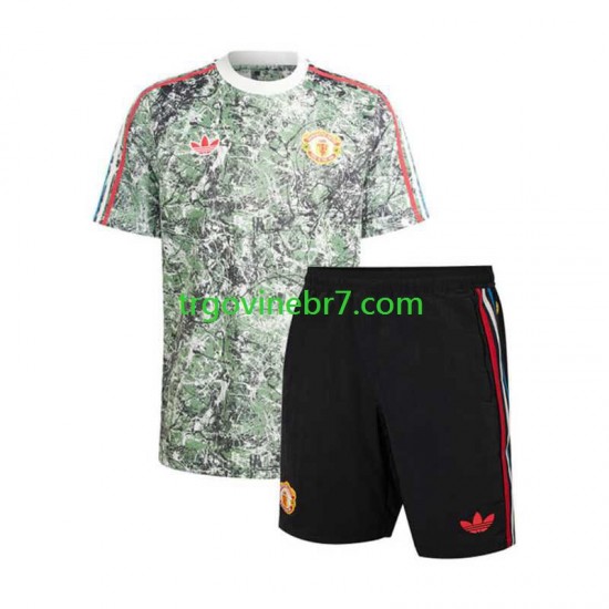 Dres Manchester United Stone Roses Domaći 2023-2024 Kratkih Rukava - Dječji