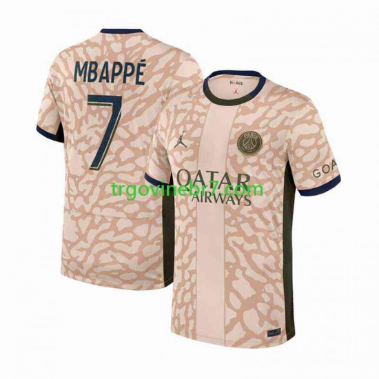 Dres Paris Saint-Germain Mbappé 7 Četvrti 2023-2024 Kratkih Rukava - Muški